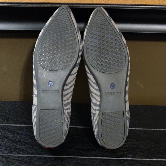 Rothy's The Point Flats In Grey Zebra RETIRED SIZE 7.5 - Picture 6 of 6